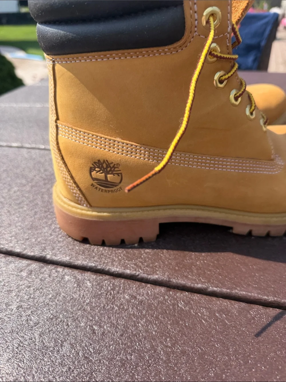 Timberland Wheat Nubuck Waterproof Boots with Black Padded Collar